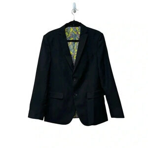 Custo barcelona wool black 2 button blazer 32